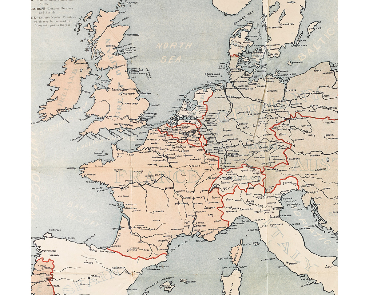 ‘Moran’s War Map’ of Europe, 1914
